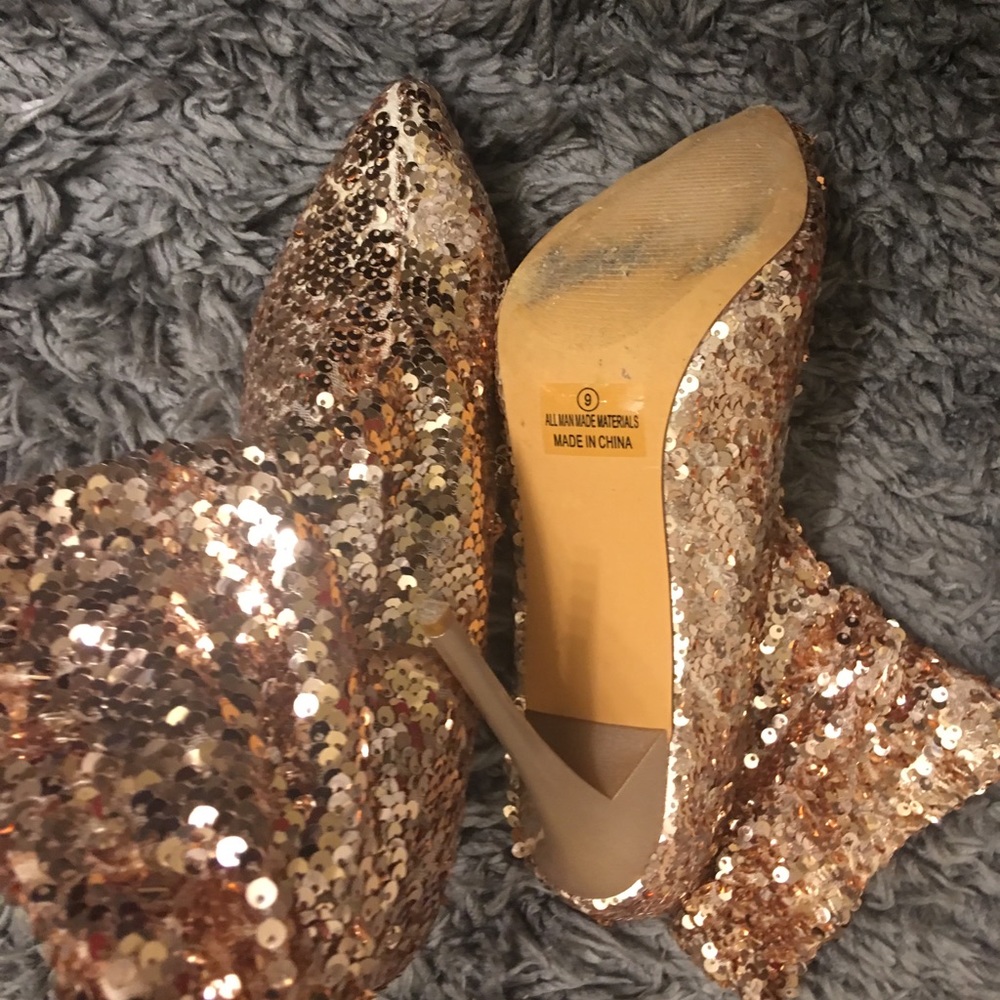Champagne Glitter Bootie